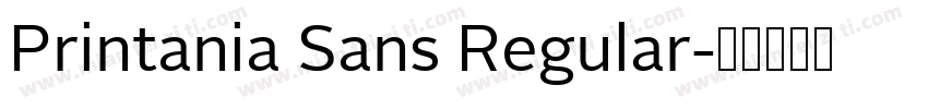 Printania Sans Regular字体转换
